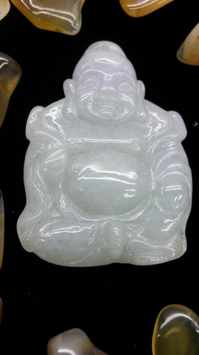 AA1015 翡翠 白玉彿 (A貨天然緬甸玉石)