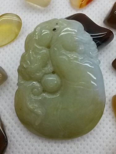 AA1232 翡翠 如意 小貔貅 (A貨天然緬甸玉石)