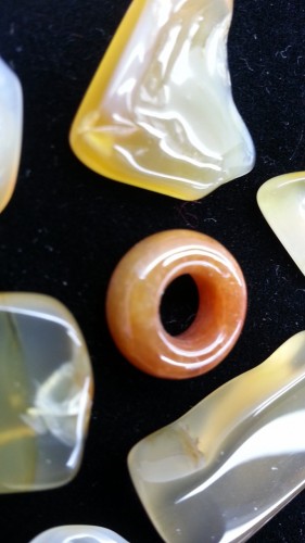 AA1019 翡翠 黃皮 算盤子  (A貨天然緬甸玉石)