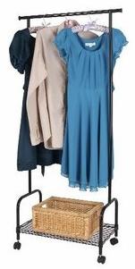 BK327 金屬儲物掛衣架 60x35x150 黑色