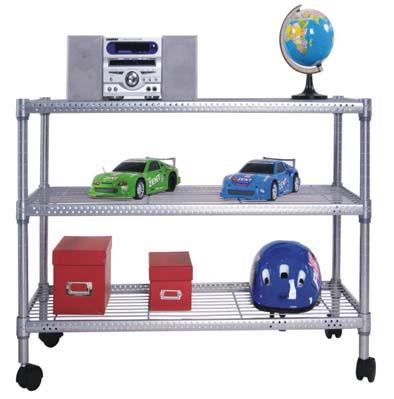 C9065-3S 金屬儲物層架 90x35x65 三層 銀灰色