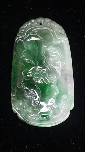 AA1131 翡翠 晶瑩剔透 玉如意 (A貨天然緬甸玉)