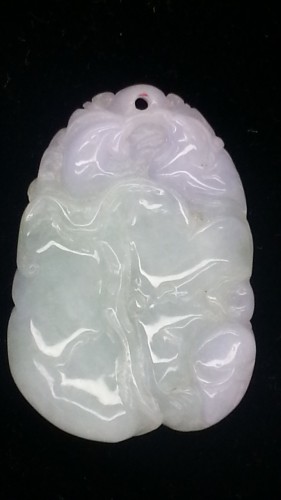 AA1130 翡翠 如意 紫羅蘭 福祿壽 (A貨天然緬甸玉)