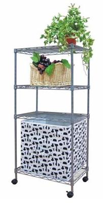 S5595-4S 金屬儲物層架 45x30x95 四層 銀灰色