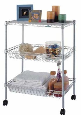 M3012-3S 金屬儲物層架 60x35x70 三層 銀灰色