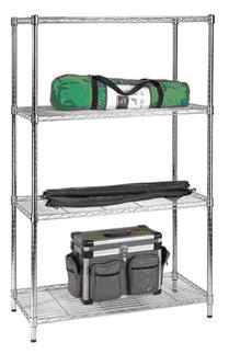 H3515-4H 金屬儲物層架 90x35x150 四層 鍍鉻