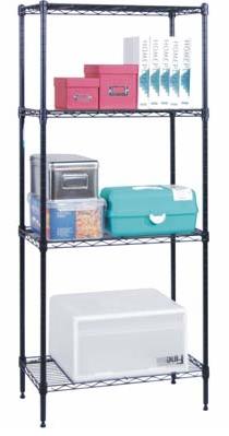 M3515-4B 金屬儲物層架 60x35x135 四層 黑色