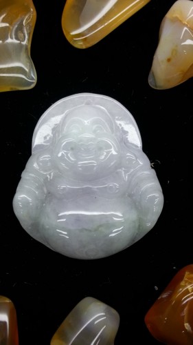 AA1023 翡翠 笑彿 (A貨天然緬甸玉)